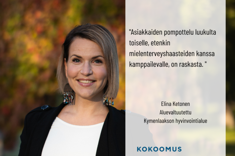 Elina Ketonen: ”Aion myös puhua työhyvinvoinnin ja hyvän johtamisen puolesta”