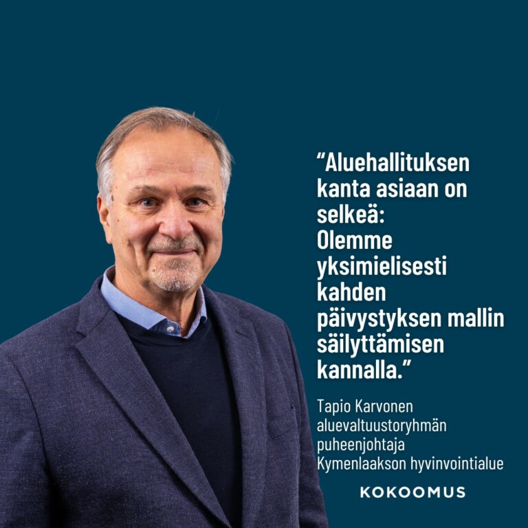 Tapio Karvonen: Kymenlaakso tarvitsee tulevaisuudessakin kaksi päivystystä
