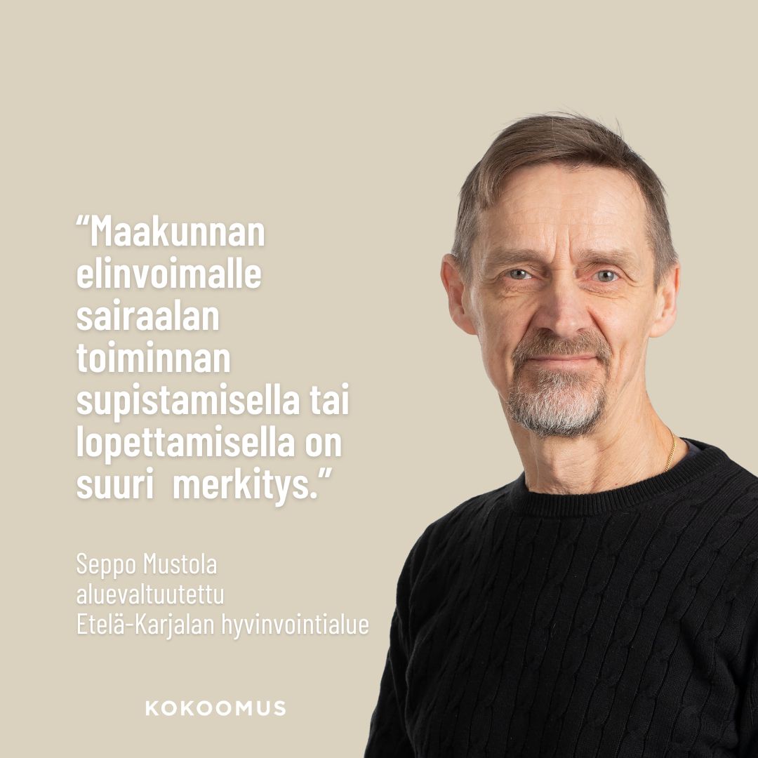 Seppo Mustola: Sairaala- ja päivystysverkkoselvityksestä