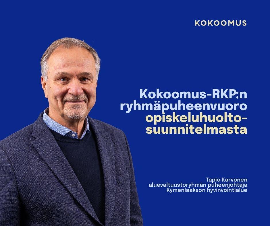 Ryhmäpuheenvuoro alueellisesta opiskeluhuoltosuunnitelmasta
